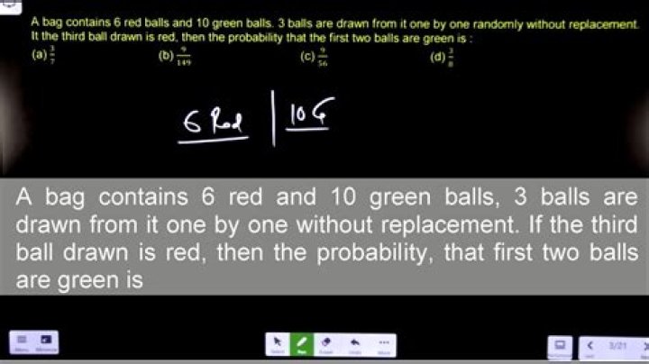 A bag contains 6 red balls and 7 green balls. You plan to select 4 balls at random. Determine the pr