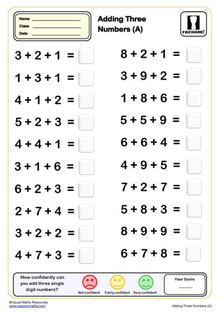 Addition of 3 or more numbers Calculator