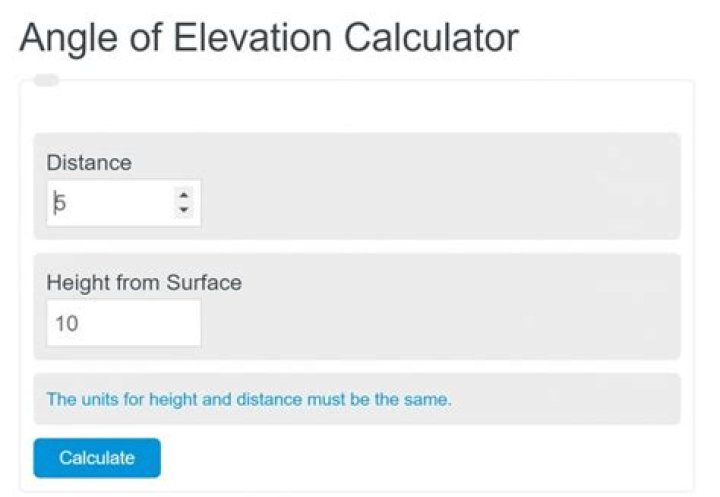 Angle of Elevation Calculator