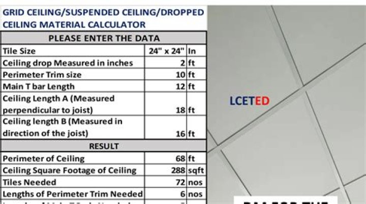 Ceiling Calculator