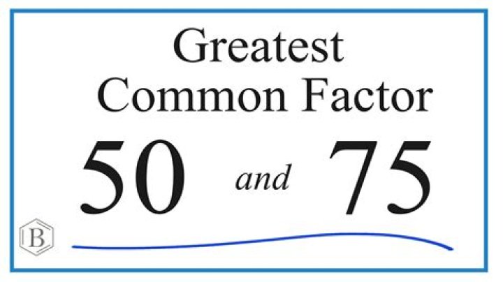 GCF of 75 and 50