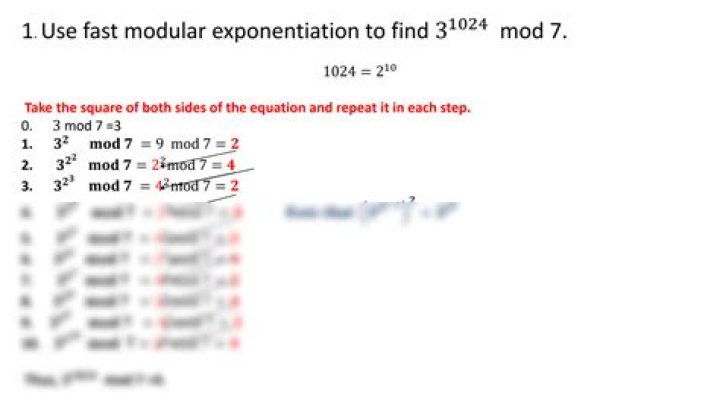 Modular Exponentiation 3^7mod17