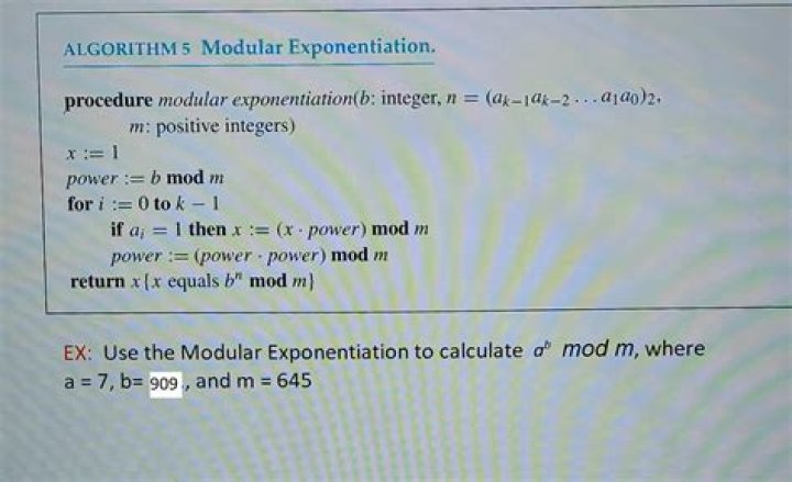 Modular Exponentiation 5^4mod23