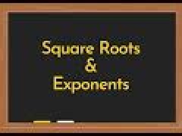 Square Roots and Exponents Calculator Video